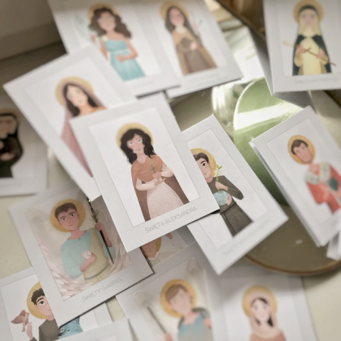 Zestaw Mini Świętych - 18 kart Zestaw Mini Świętych - 18 kart